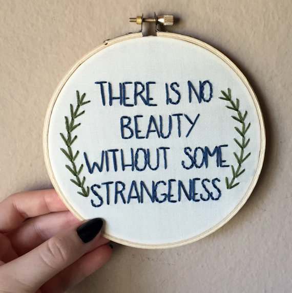 MoonriseWhims embroidered Poe quote